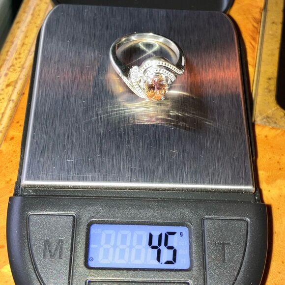 Genuine Orange Mystic Topaz Sterling Silver Ring Size 8 - Picture 7 of 8